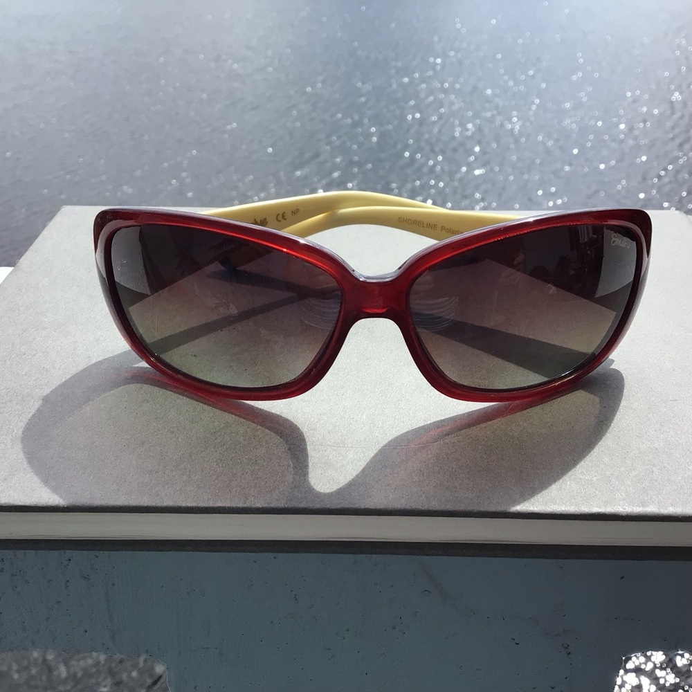 Smith Evolve Polarized Shoreline Sunglasses Women's Cranberry Crème